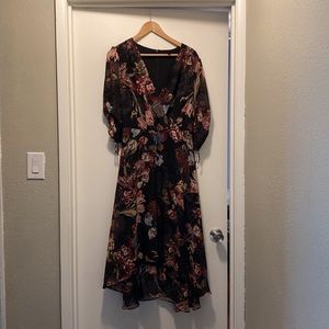 Lane Bryant Floral A-line High Low Dress